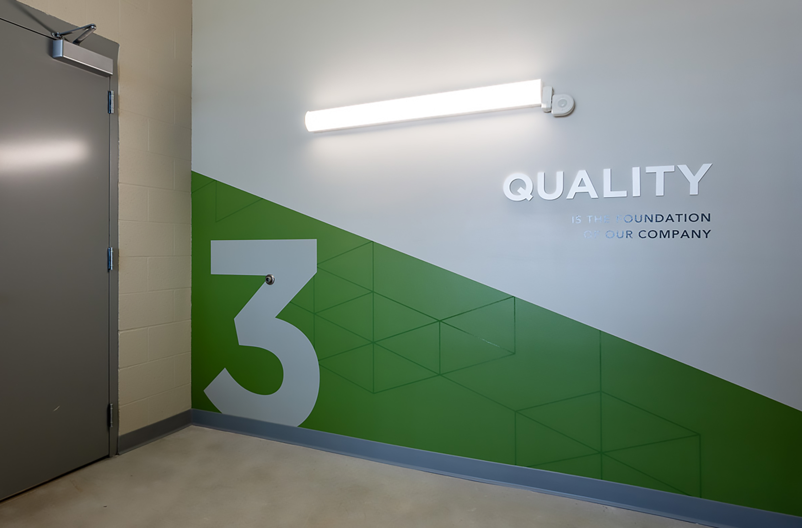 Green Bay Packaging Stairwell Quality Vinyl Acrylic