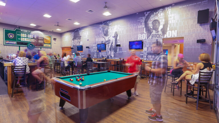 Headquarters Restaurant Scoreboard Wallpaper