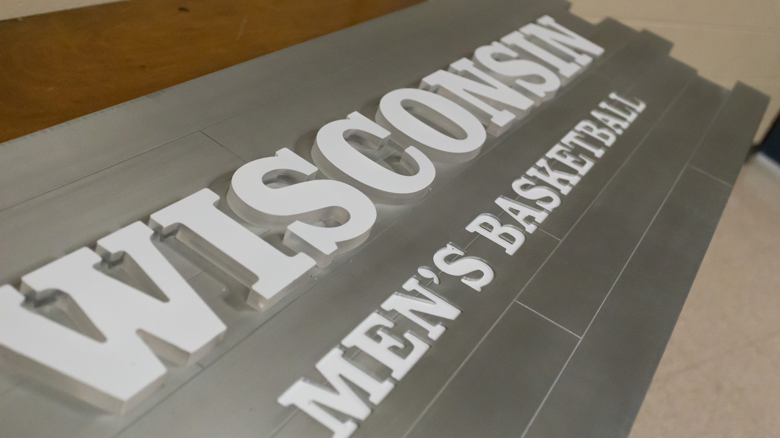 UW-Basketball Aluminum Sign Wisconsin Men's Basketball