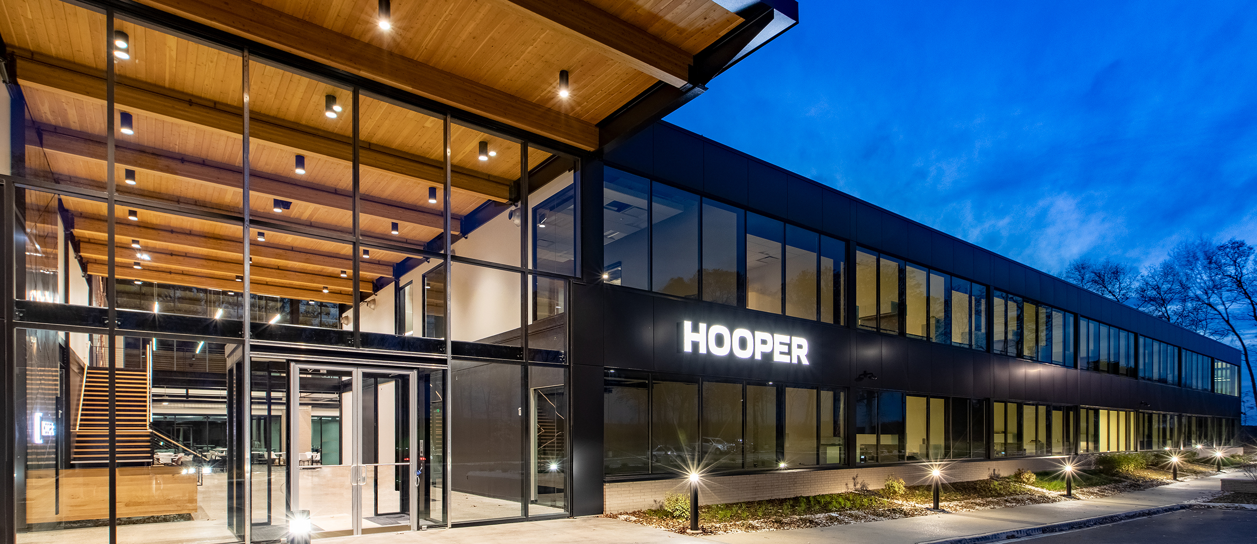 Hooper Corporation Full Building Exterior Lit Signage