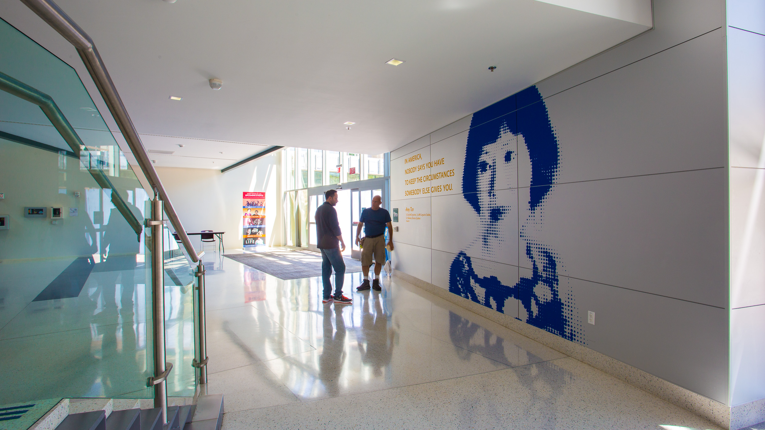 San Jose University Student Union Feature Face Quote Wall