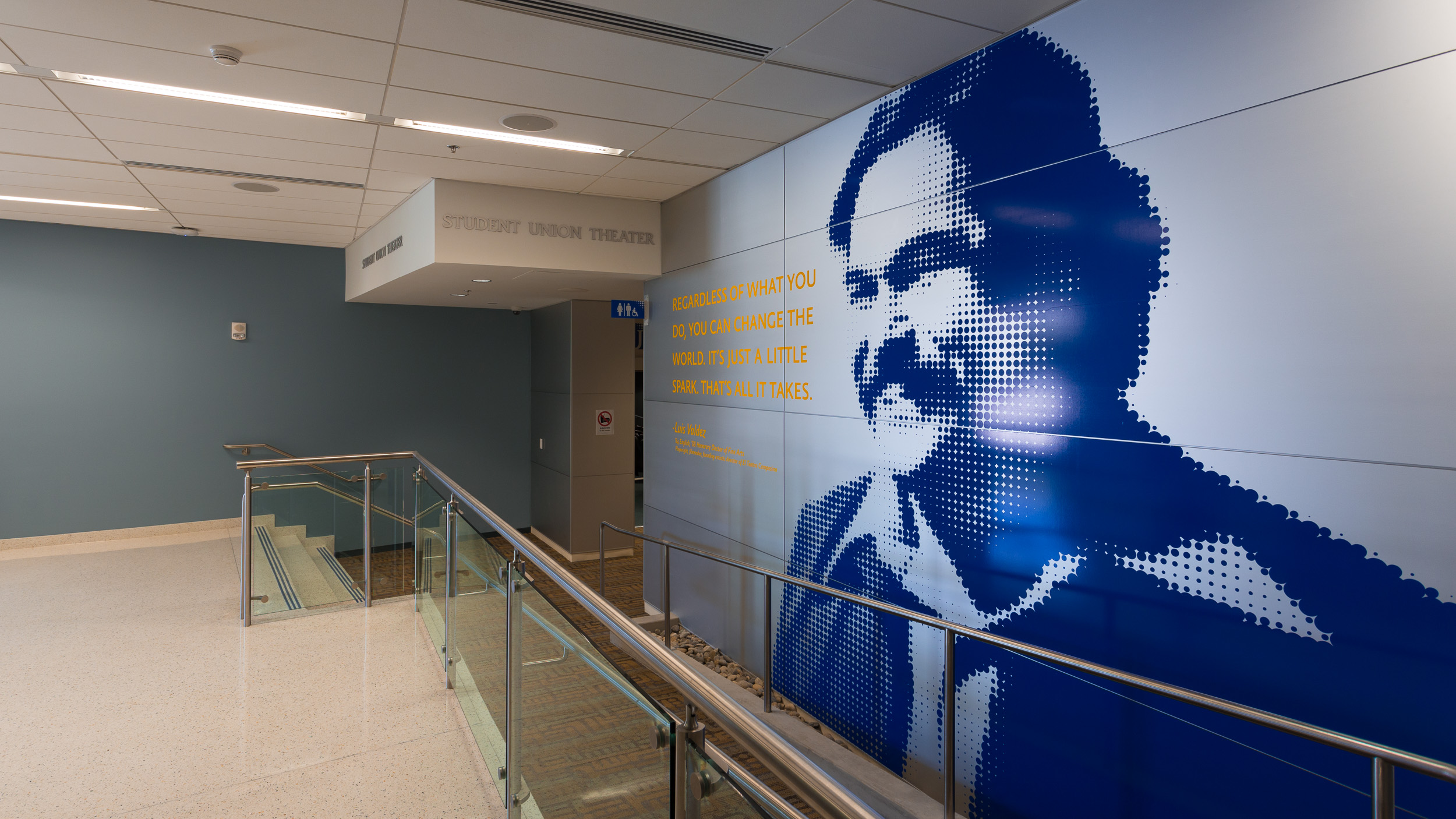 San Jose University Student Union Feature Face Quote Wall