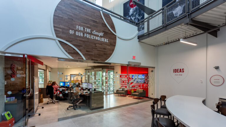 Society Insurance Main Lobby Facility Branding