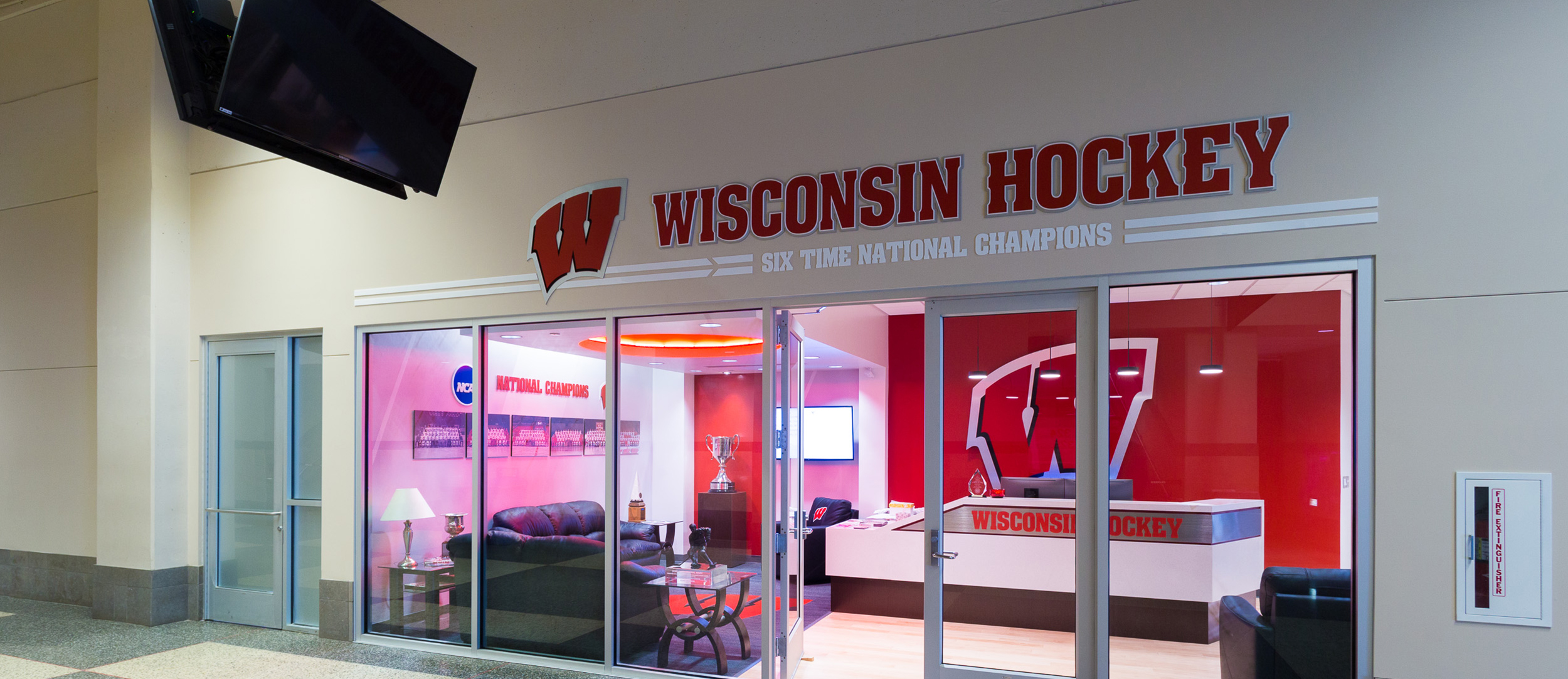 University of Wisconsin - Hockey Offices Entrance Dimensional Lettering