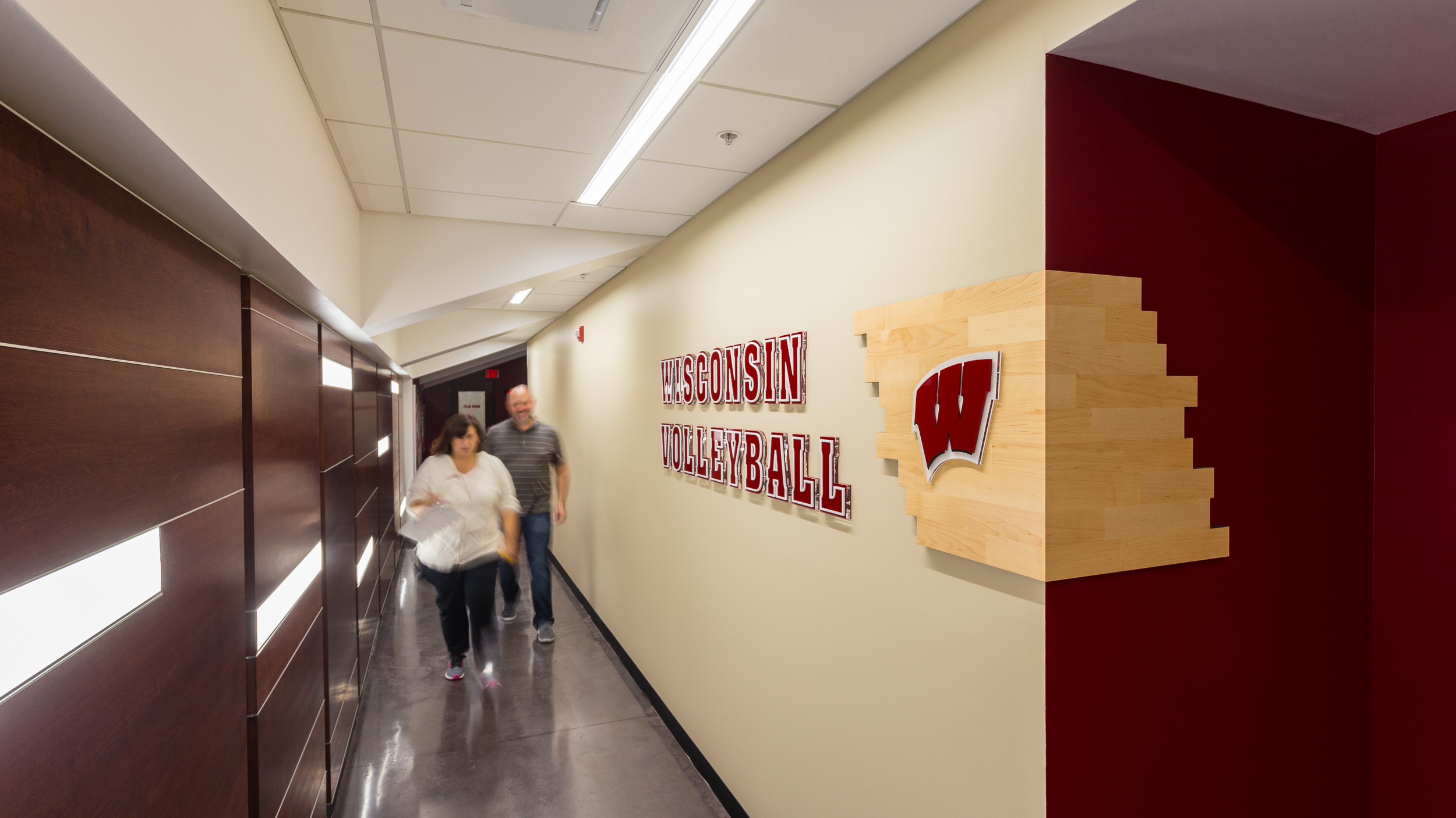 University of Wisconsin - Volleyball Locker Room Feature Wall