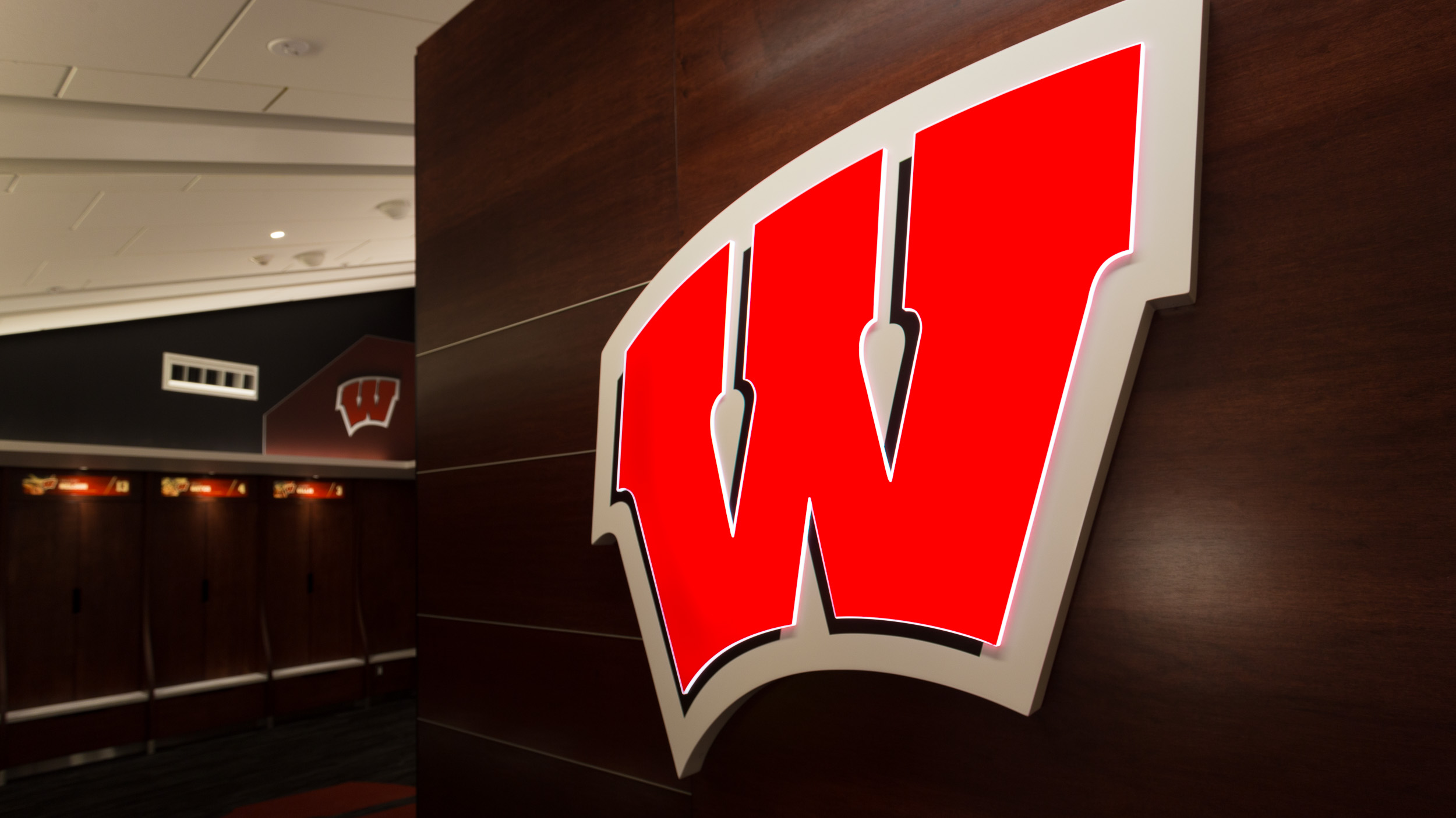 University of Wisconsin - Volleyball Locker Room Dimensional Acrylic Logo
