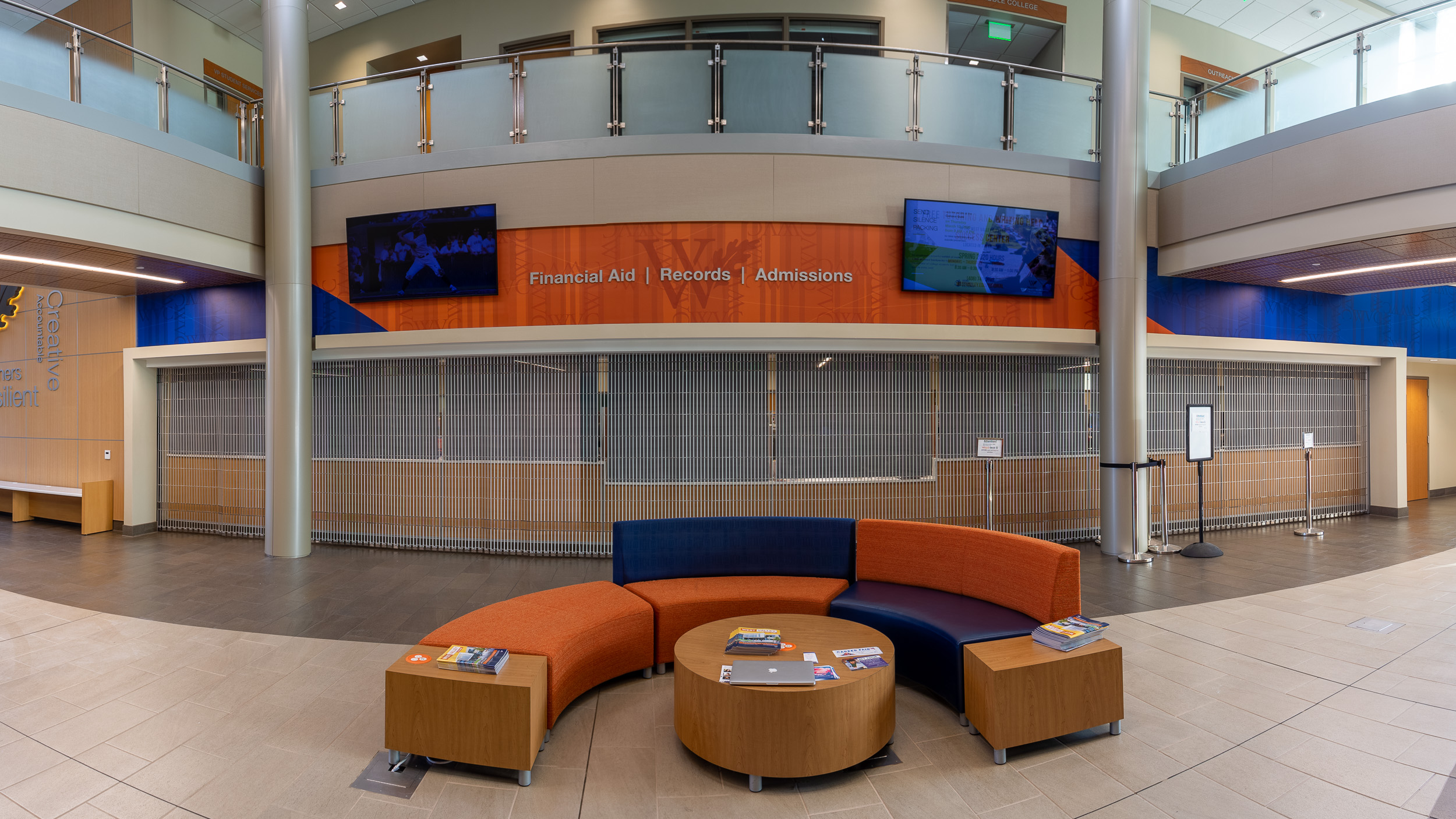 West Valley College Student Services Center Main Lobby Facility Branding