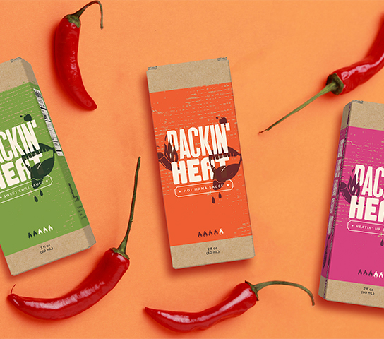 Packin' Heat Hot Sauce Packaging Scene