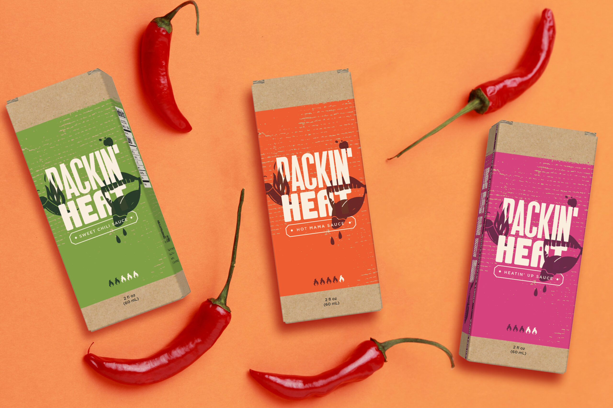 Packin' Heat Hot Sauce Packaging Scene