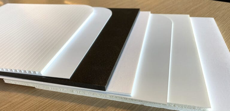 Different types of custom signage materials and substrates