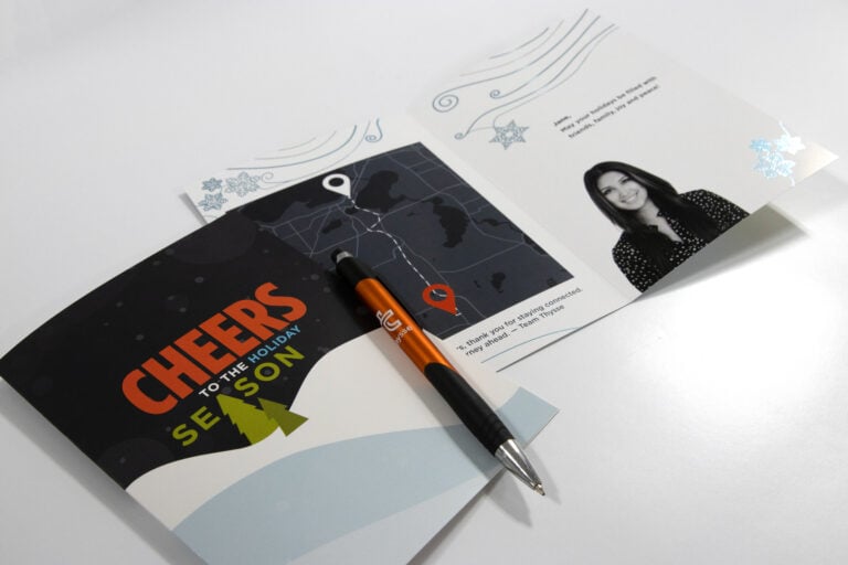 Inside of Thysse's Holiday Card Showing Variable Data Information