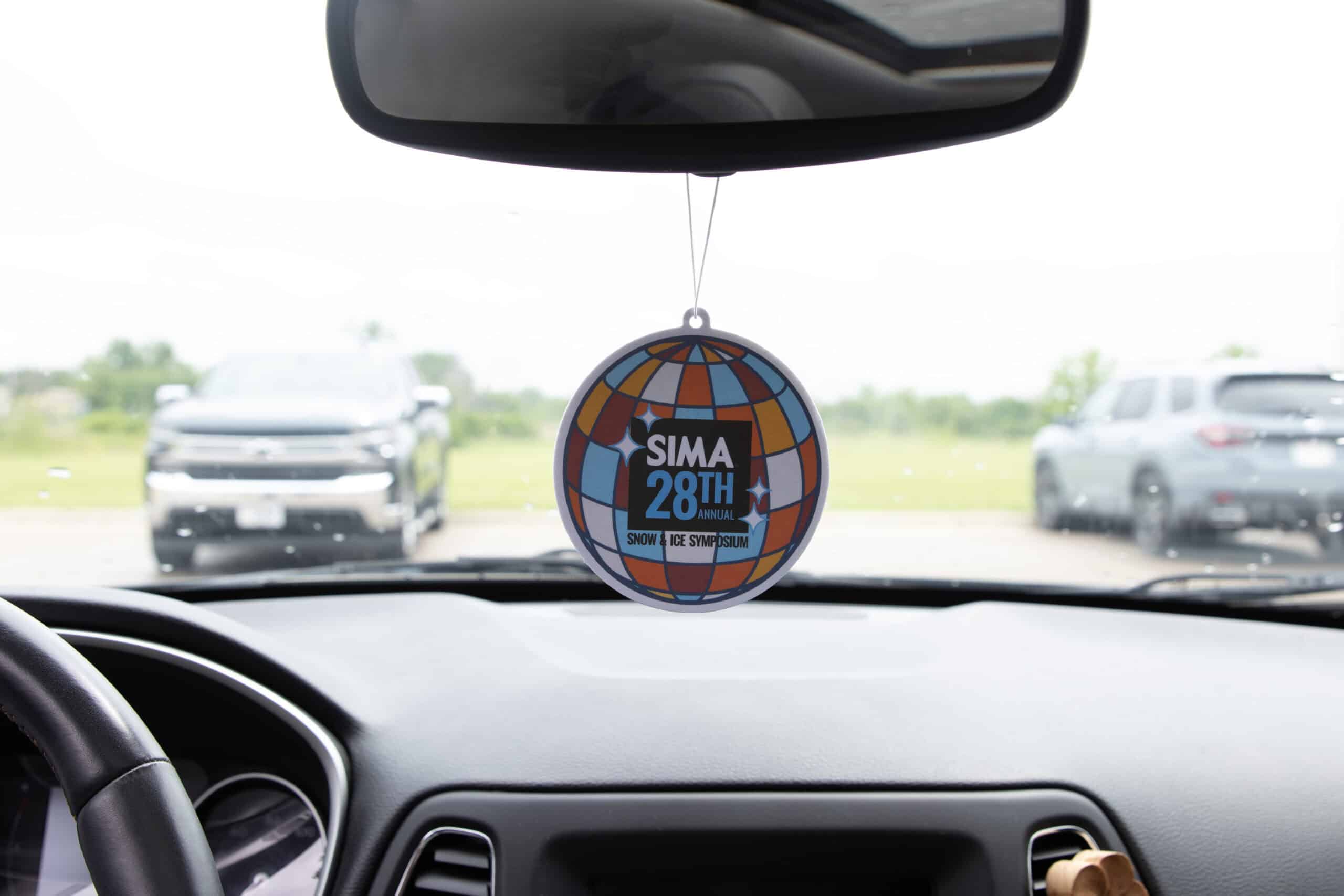 Custom Air Freshener Hanging In Car