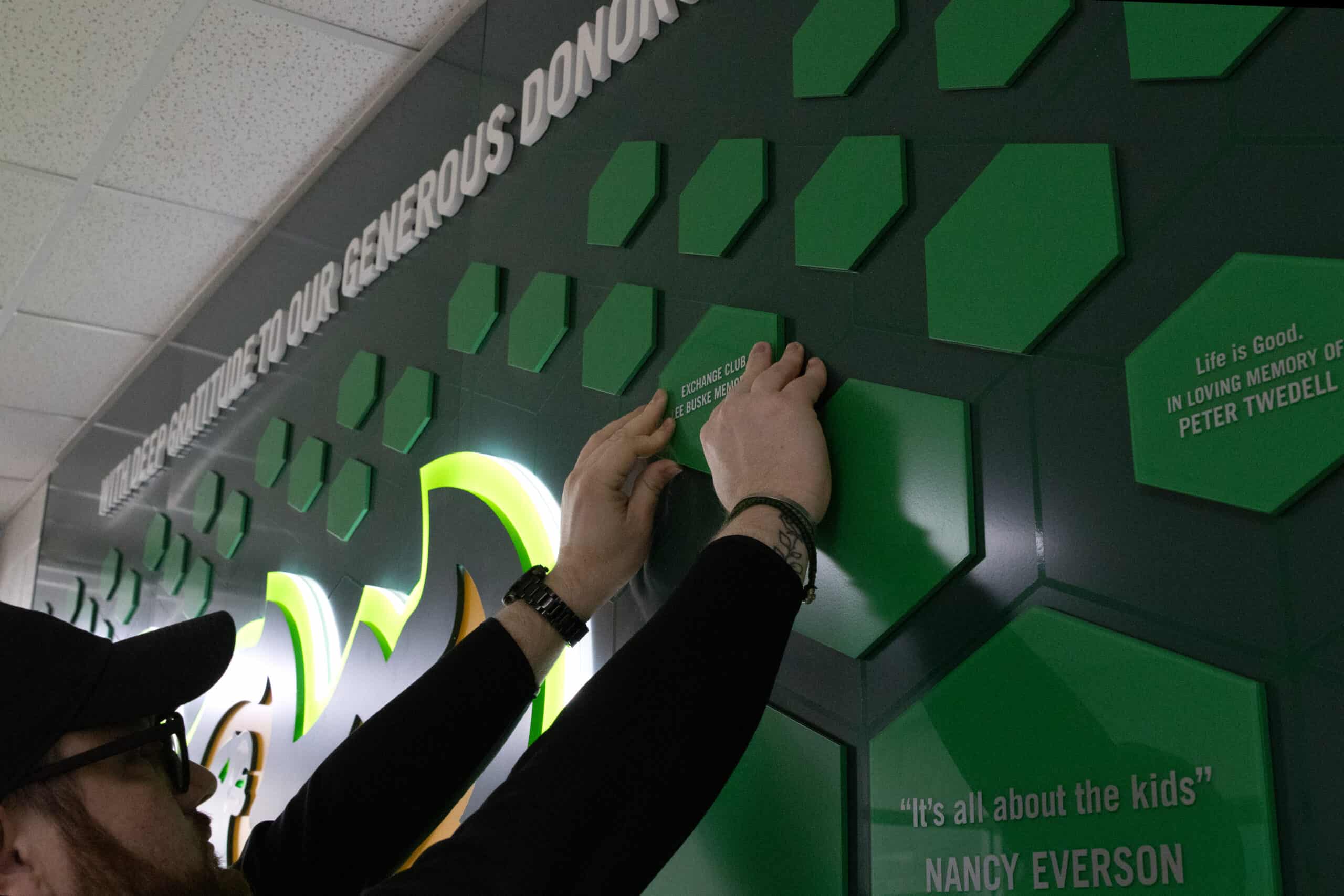 Phoenix Academy Donor Plaque Installation