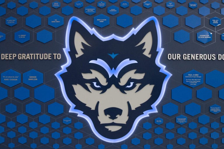 Sun Prairie West Donor Wall Facility Branding