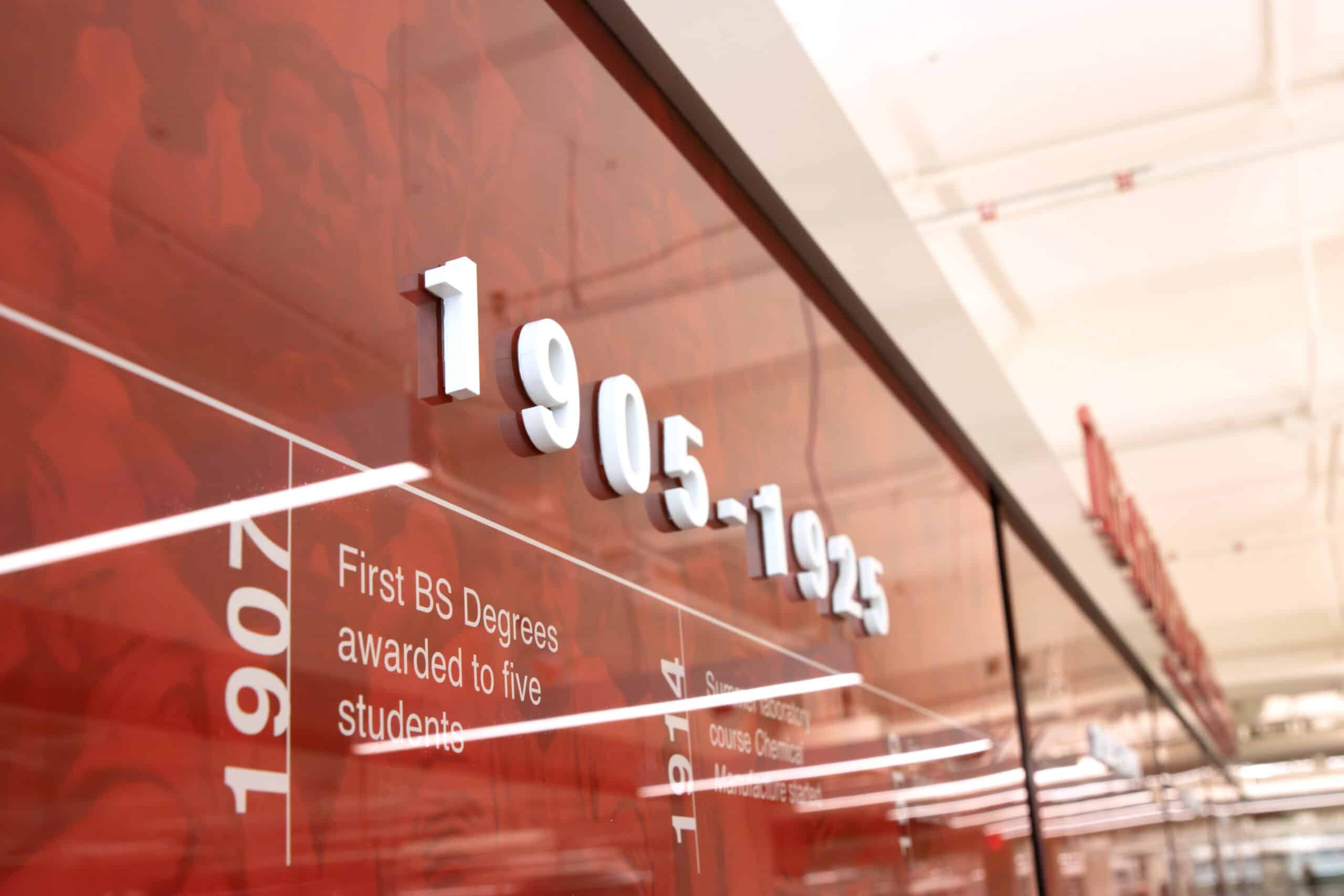 Facility Branding History Wall Design Details