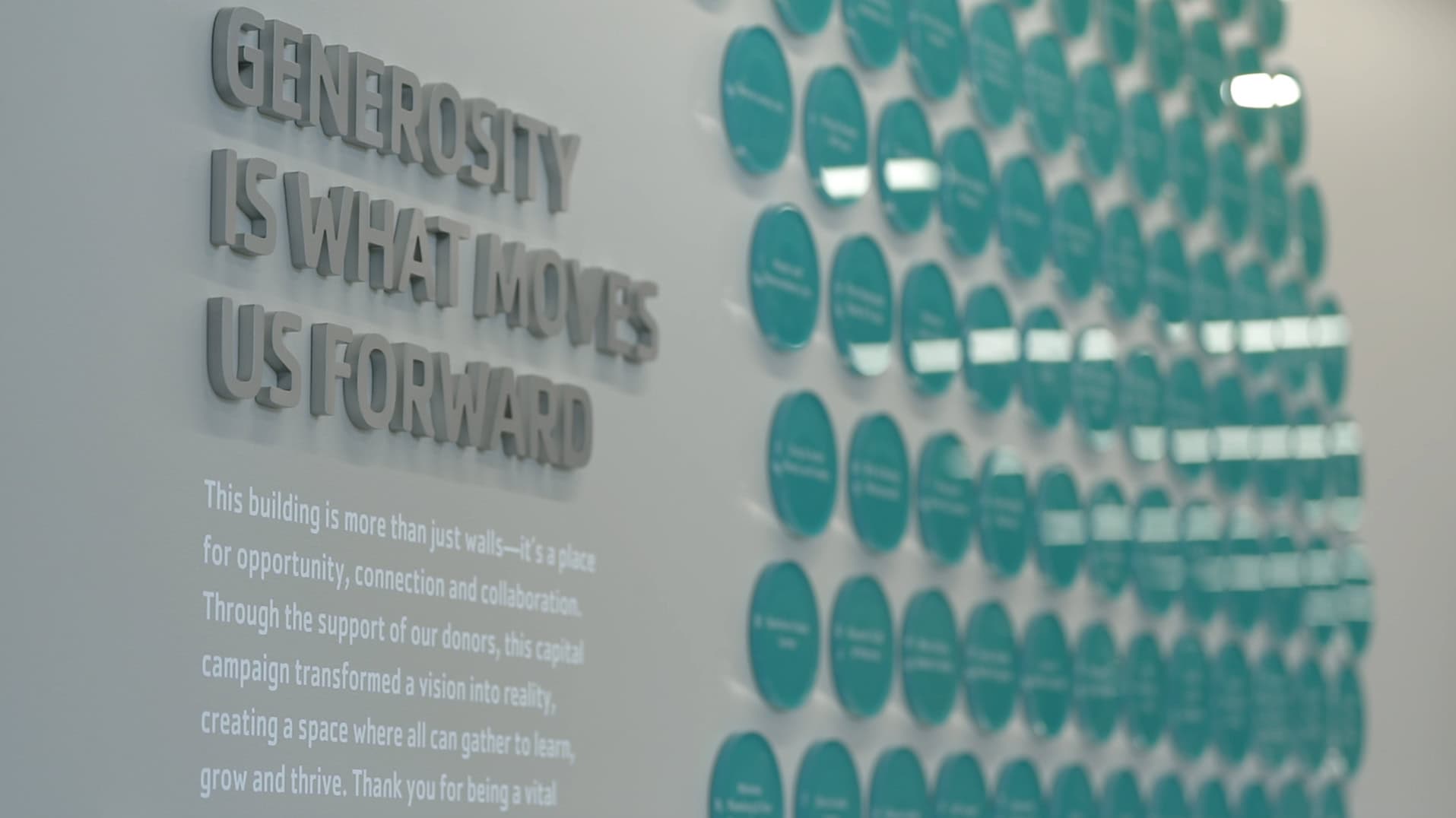 Colony Brands Green County YMCA Donor Wall Details