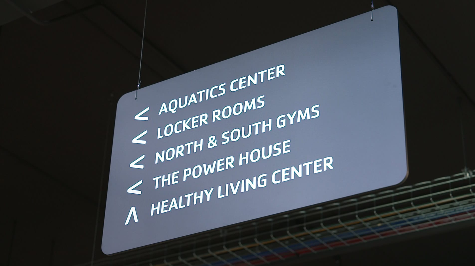 Colony Brands Green County YMCA Hanging Directional Signage