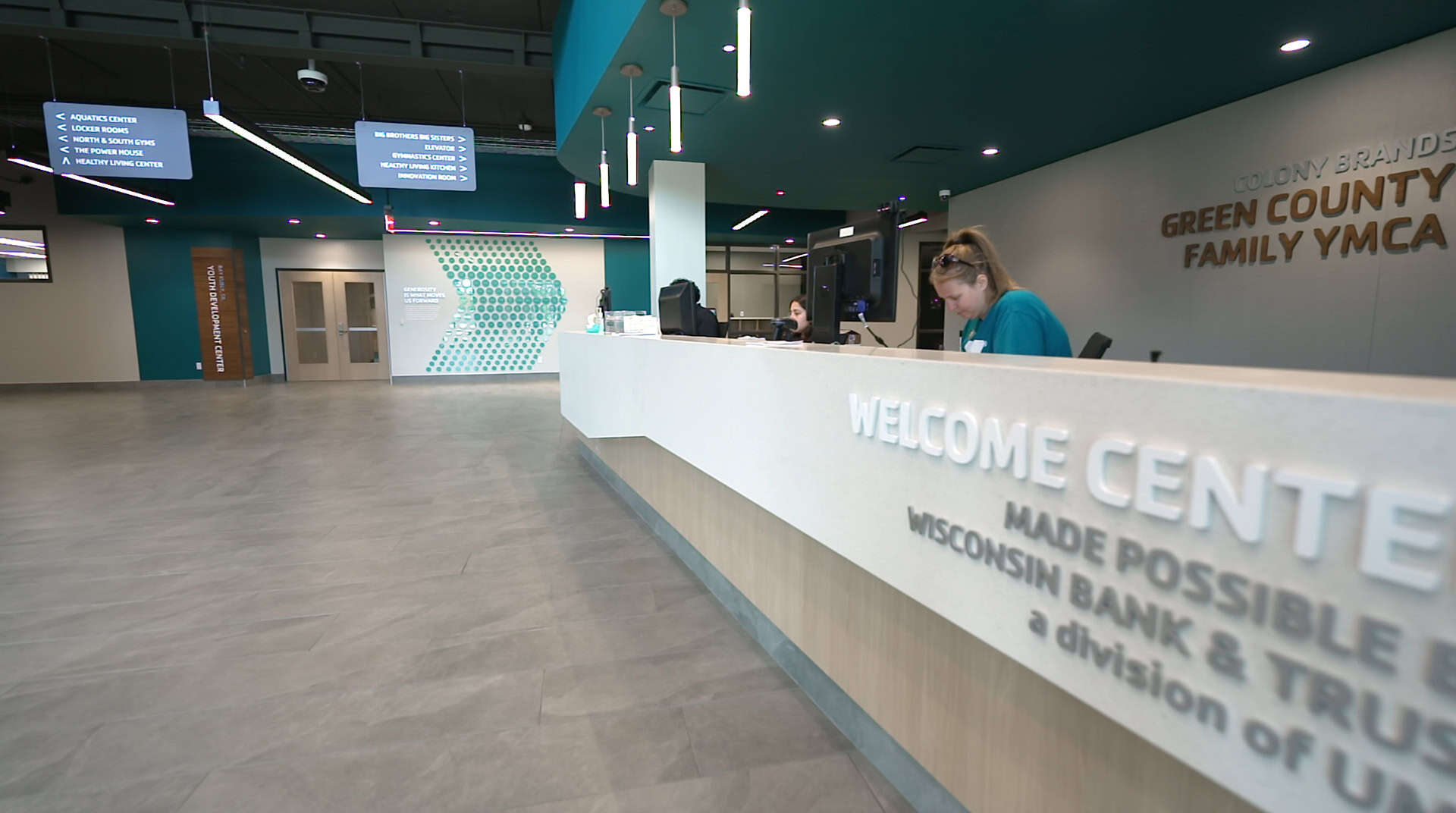 Colony Brands Green County YMCA Lobby Entrance