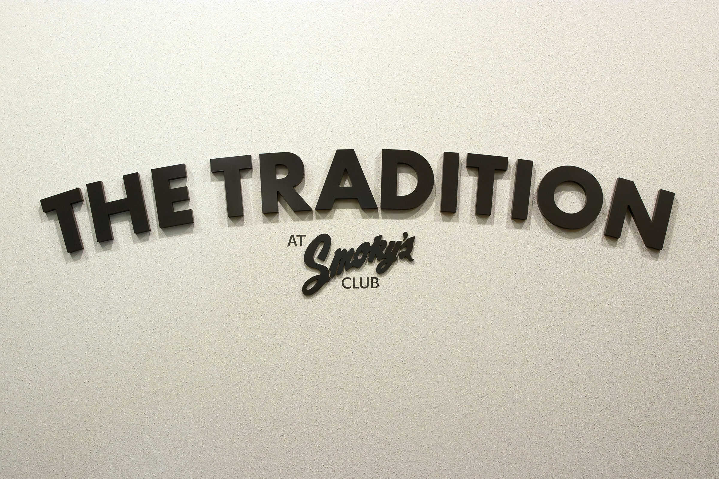 Acrylic Dimensional Logo The Tradition At Smokey's Club