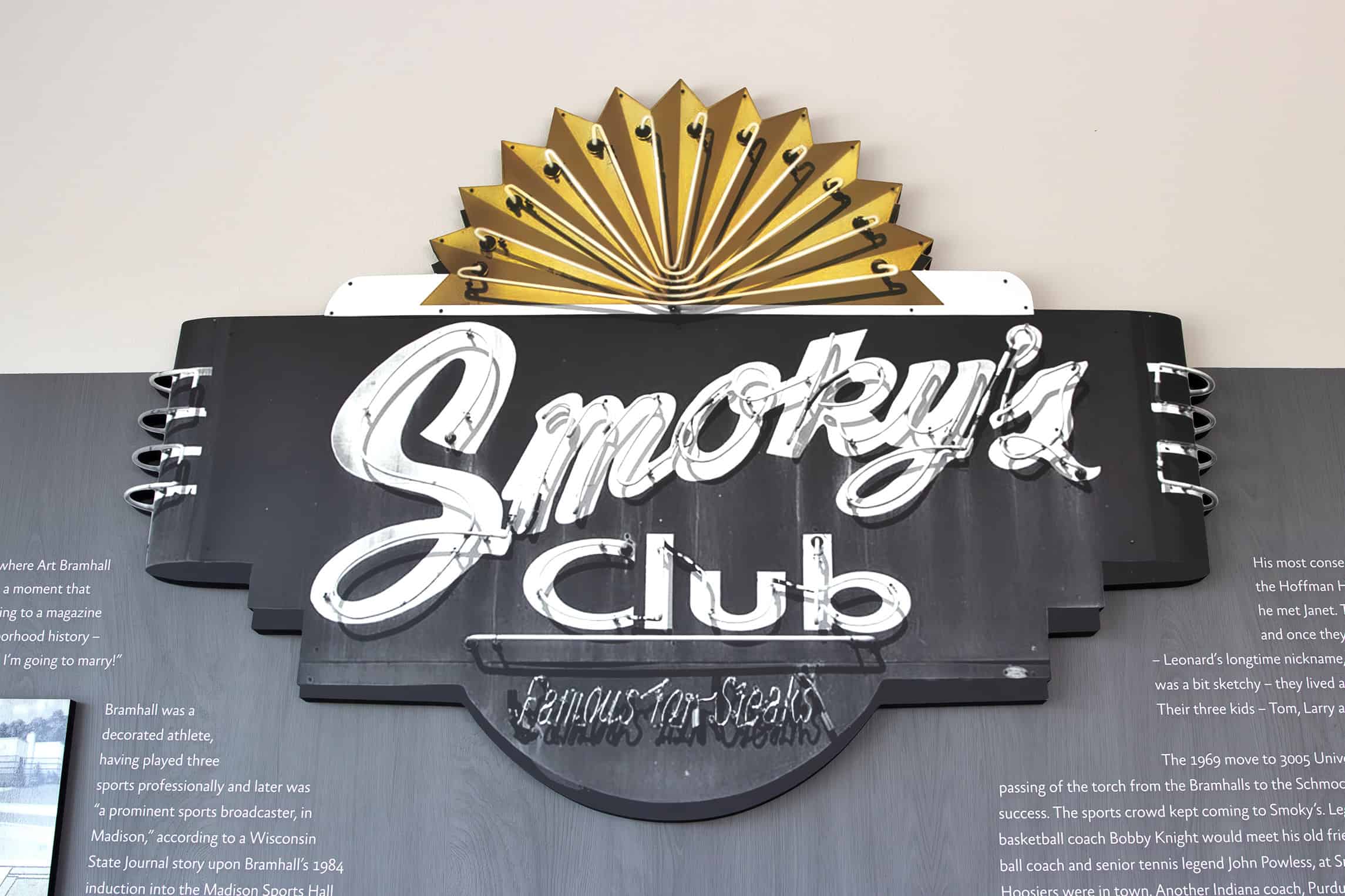 Custom Signage The Tradition At Smokey's Club Community Room