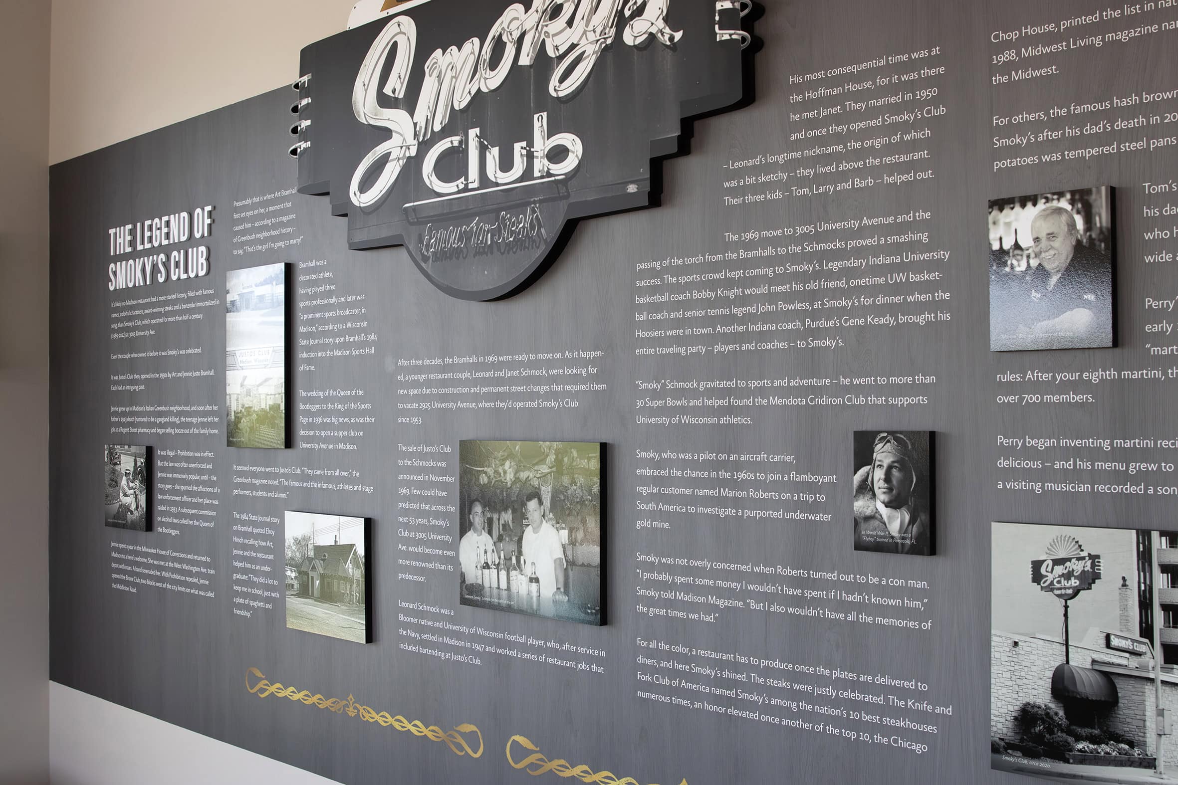 Heritage Wall Detail Shot The Tradition At Smokey's Club Community Room