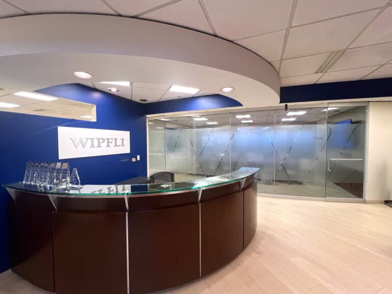 WIPFLI Lobby Entrance Acrylic Logo