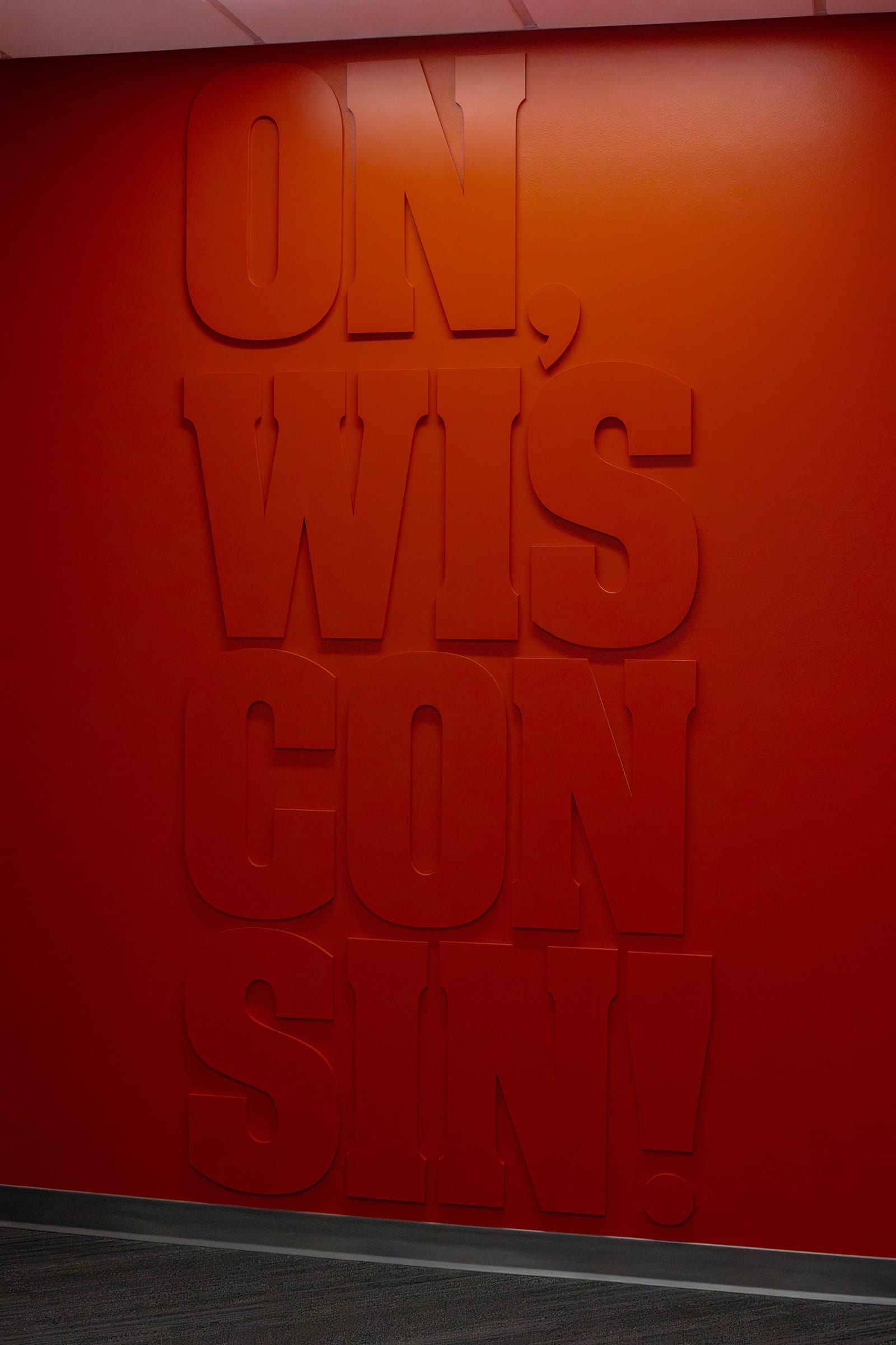 UW Men's Hockey Offices Dimensional Acrylic Lettering