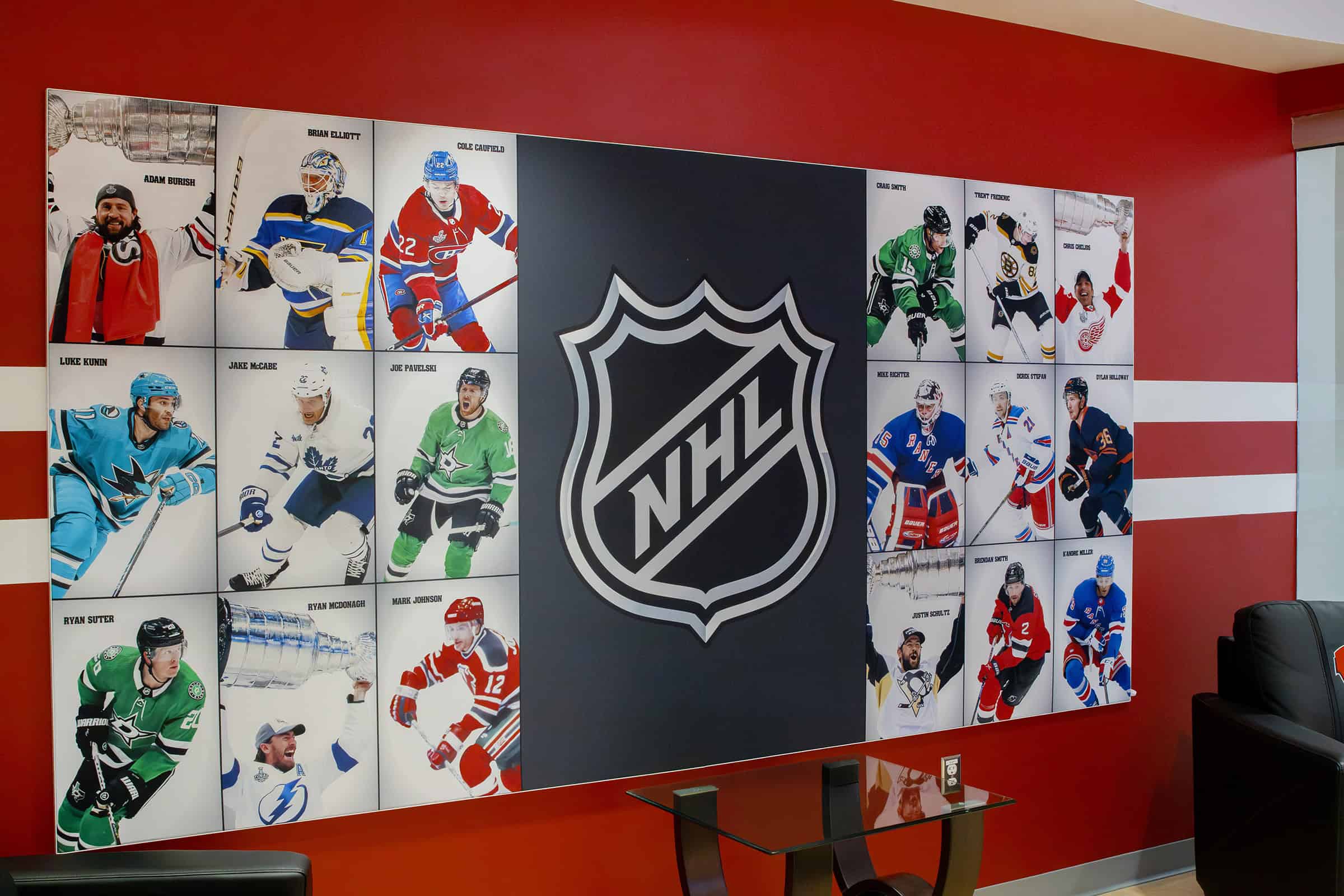 UW Men's Hockey Lobby Alumni SEG Frames