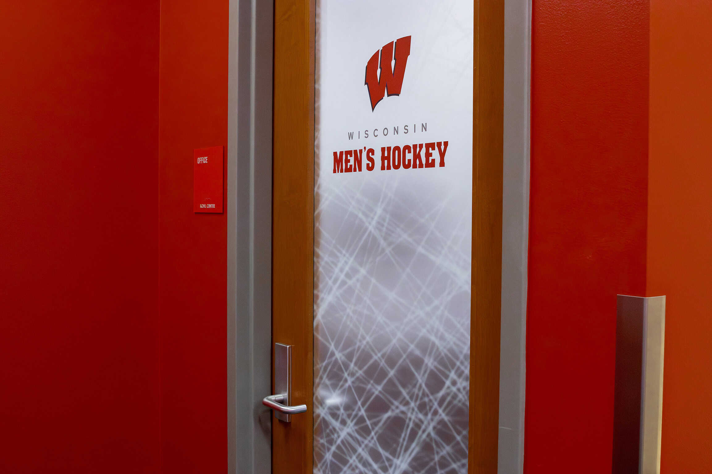 UW Men's Hockey Offices Custom Door Privacy Vinyl