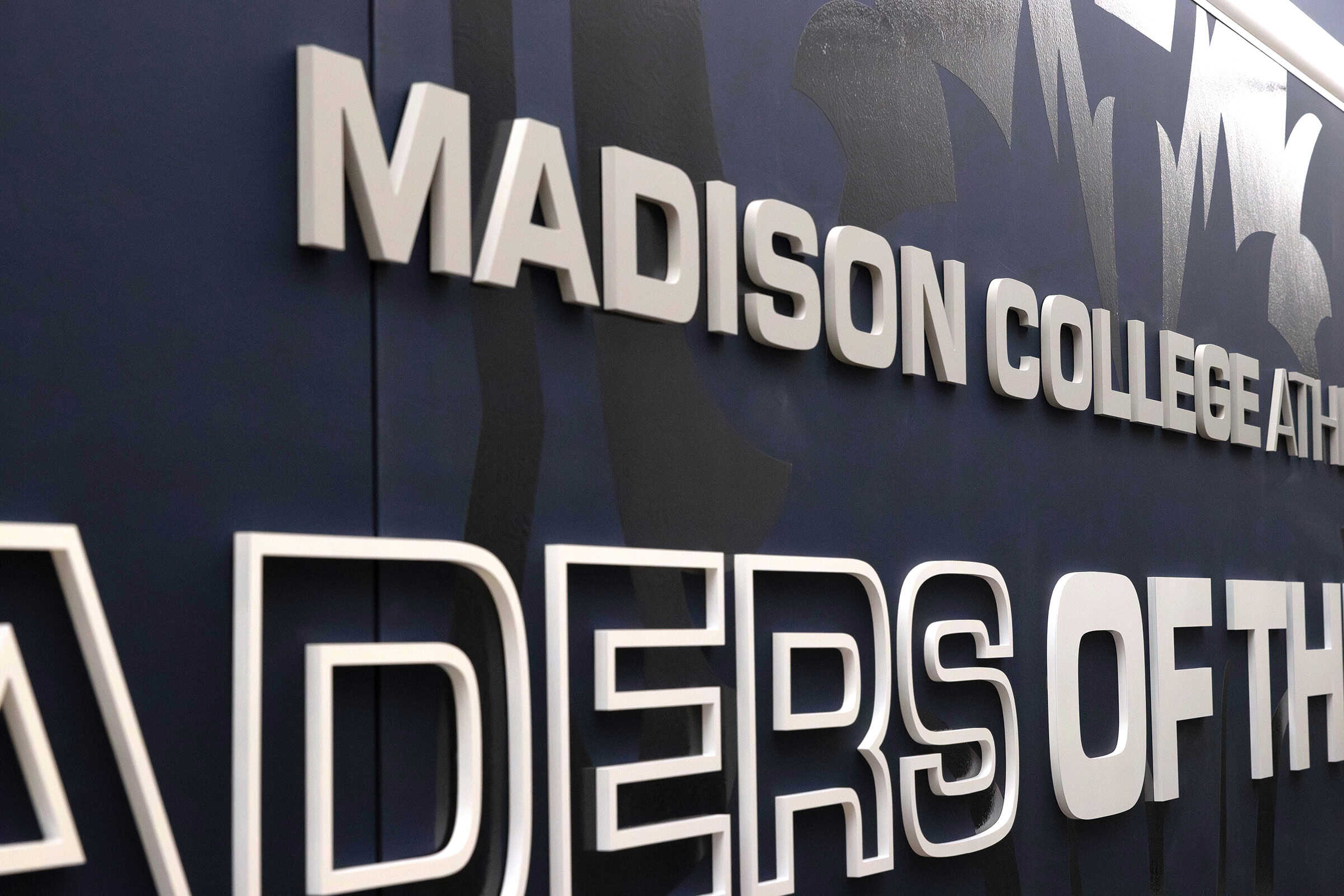 Custom Designed College Athletics Feature Wall