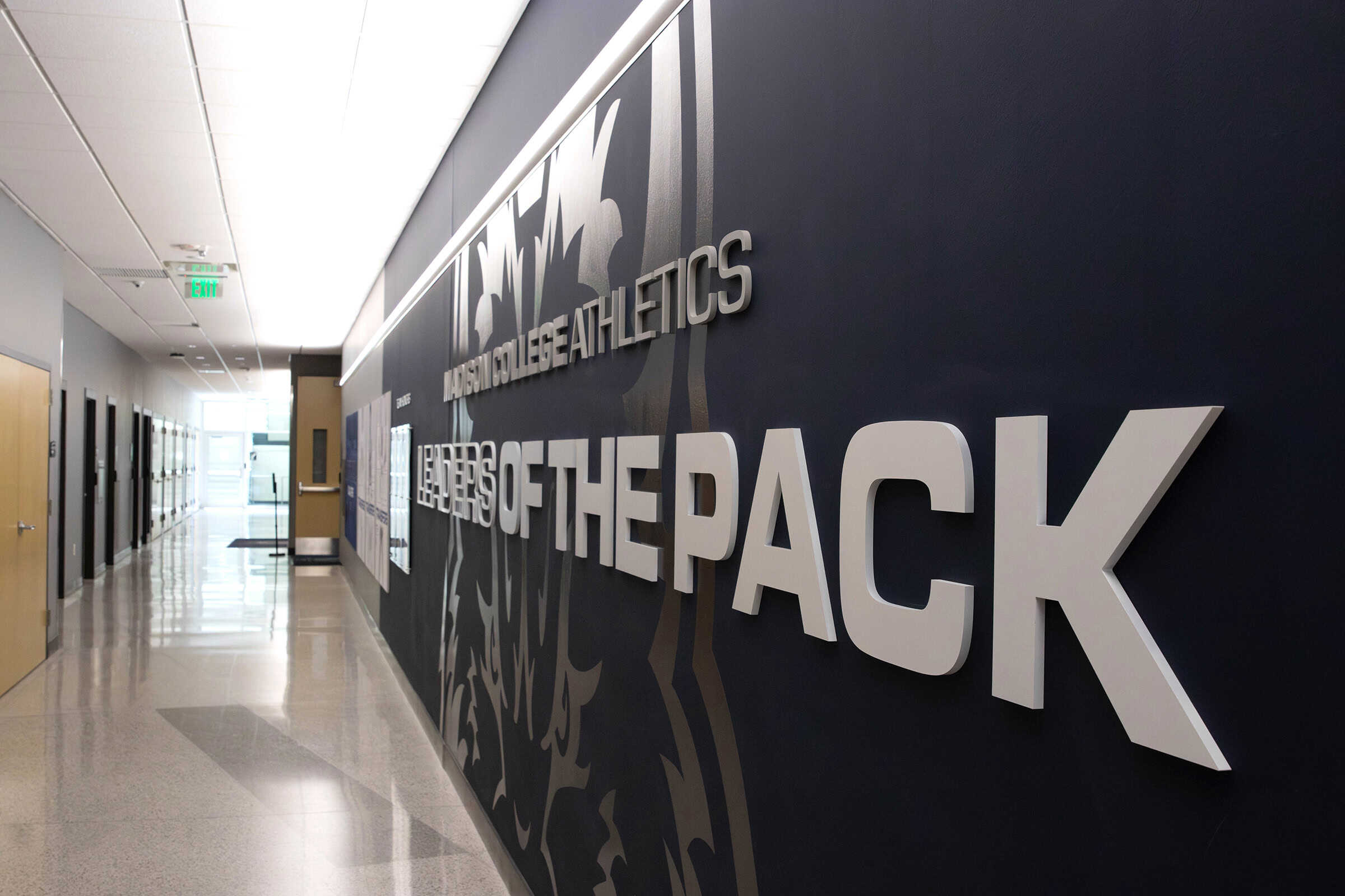 Custom Designed College Athletics Feature Wall