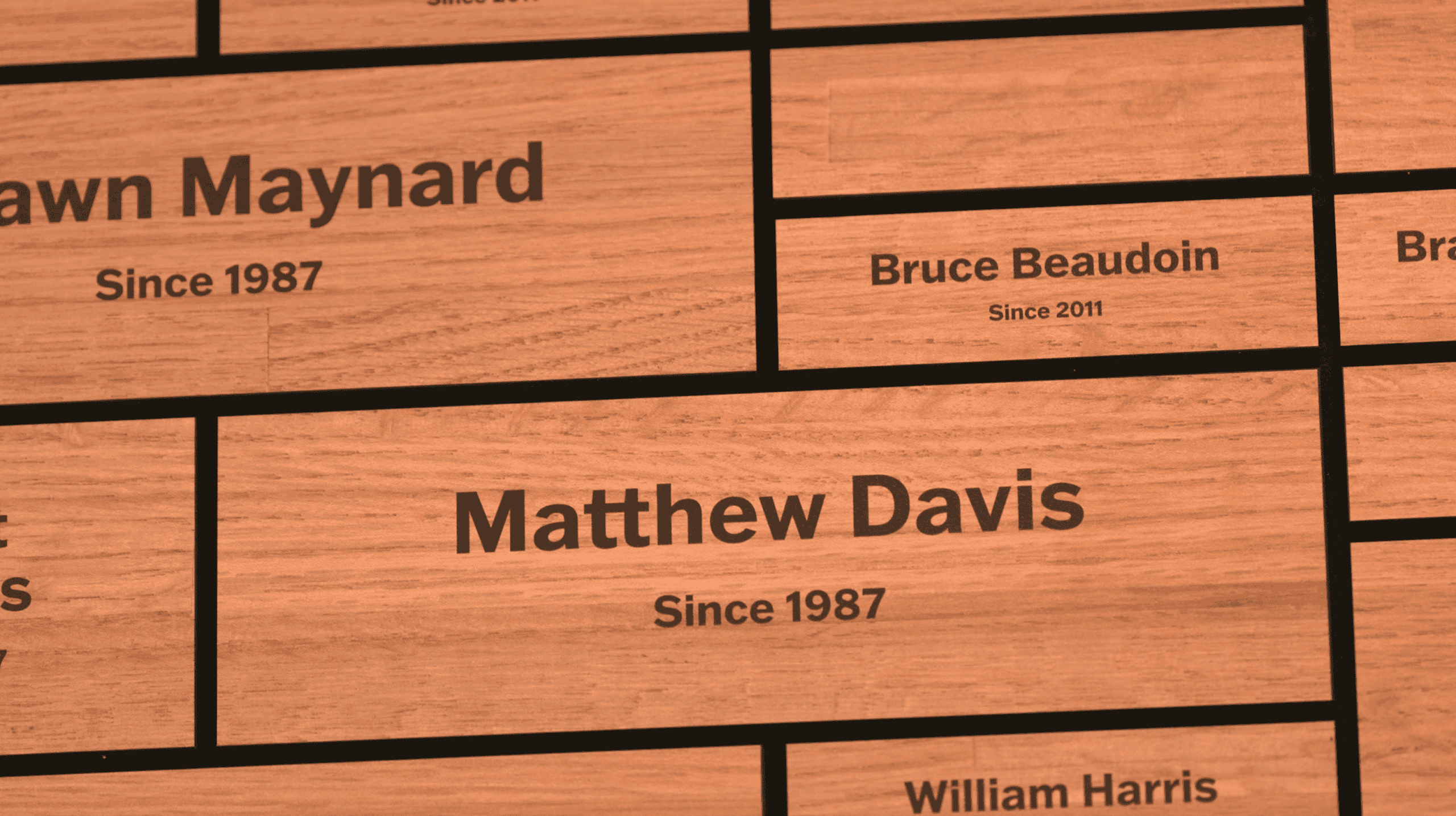 Custom Updatable Employee Recognition Wall