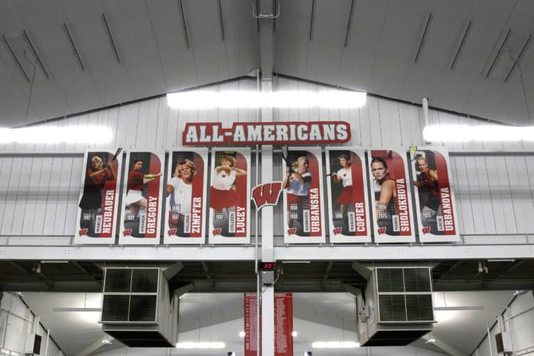 UW Nielsen Tennis Stadium All-American Feature Wall