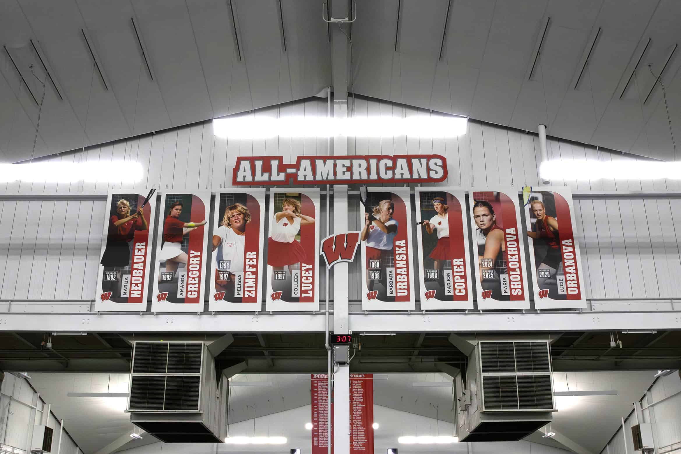 UW Nielsen Tennis Stadium All-American Feature Wall