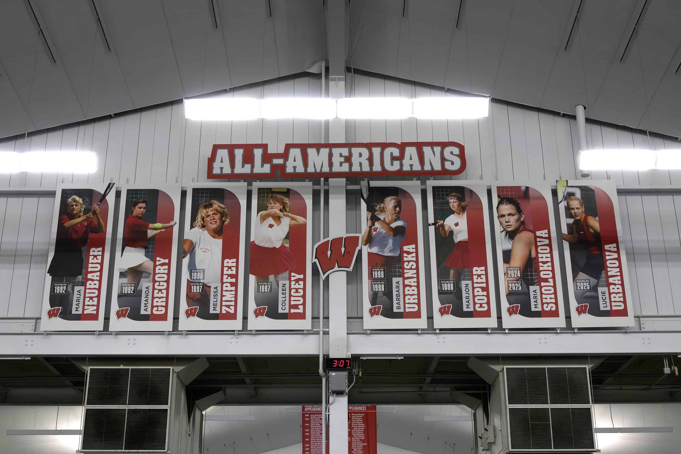 UW Nielsen Tennis Stadium All-American Feature Wall