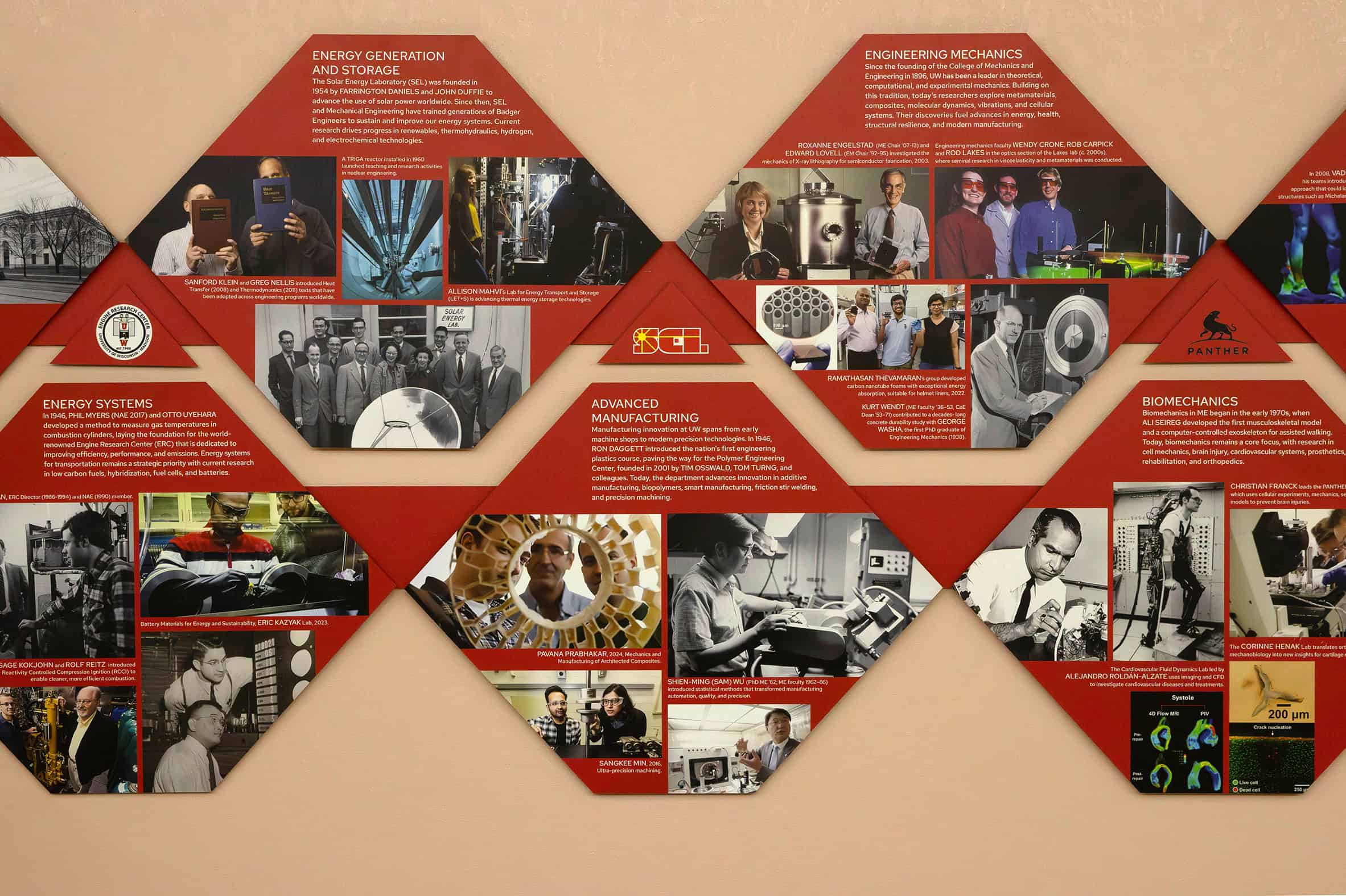 UW Mechanical Engineering Heritage Wall Install