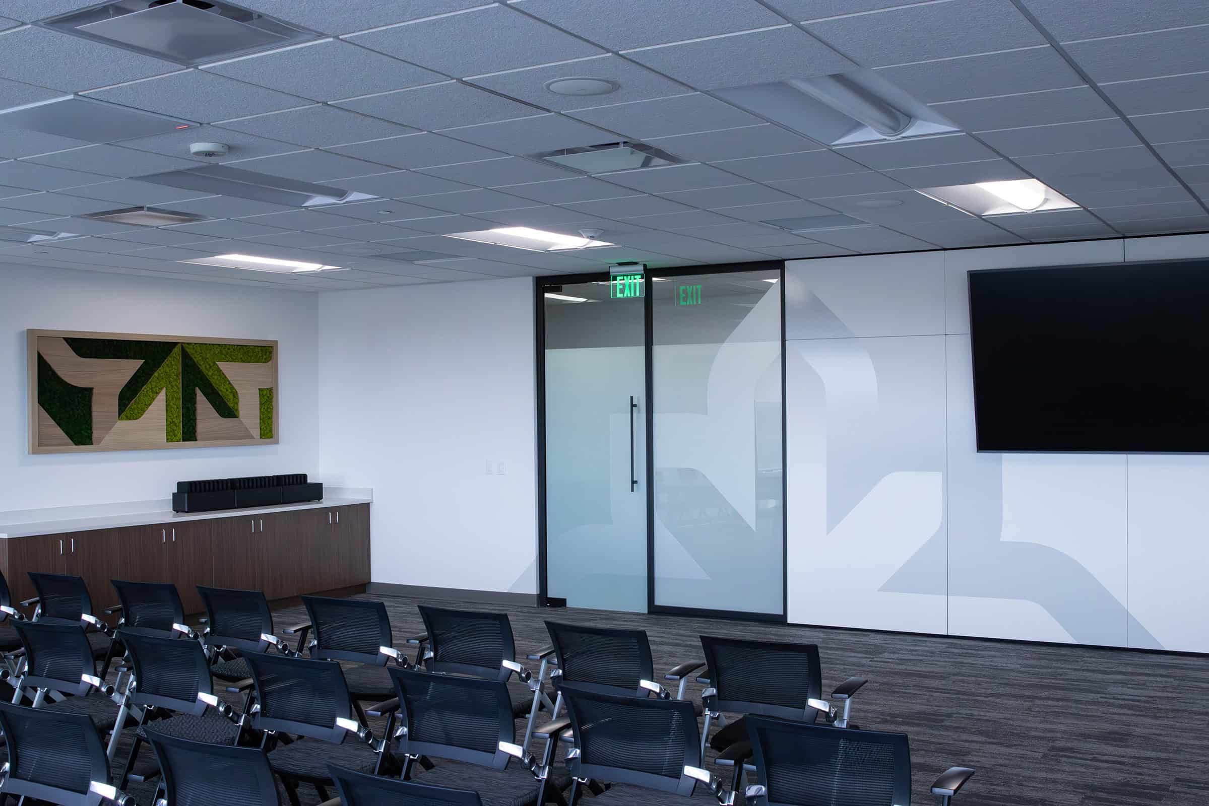 Conference Room Custom Facility Branding Vinyl Logo Feature Wall