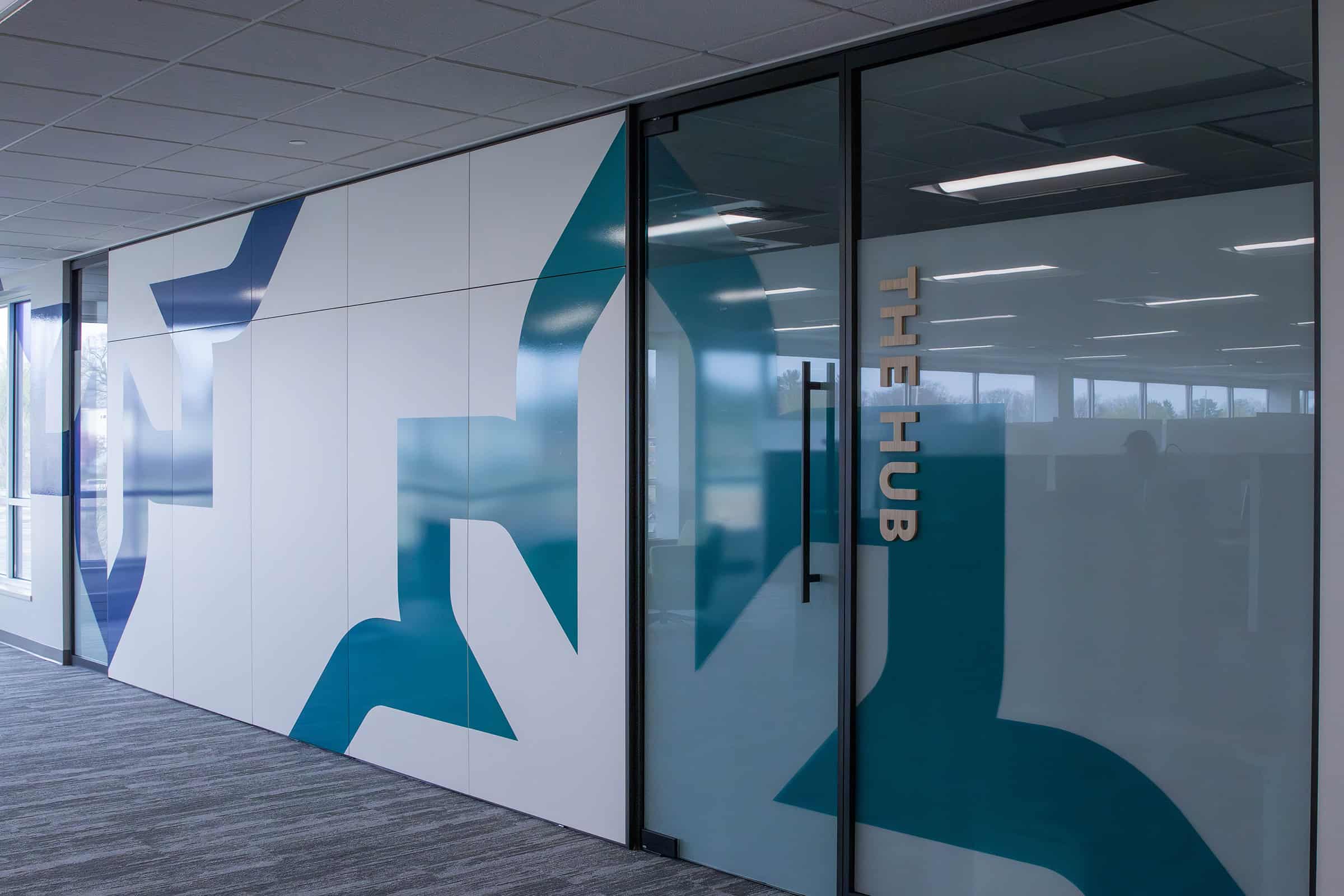 Custom Facility Branding Vinyl Logo Feature