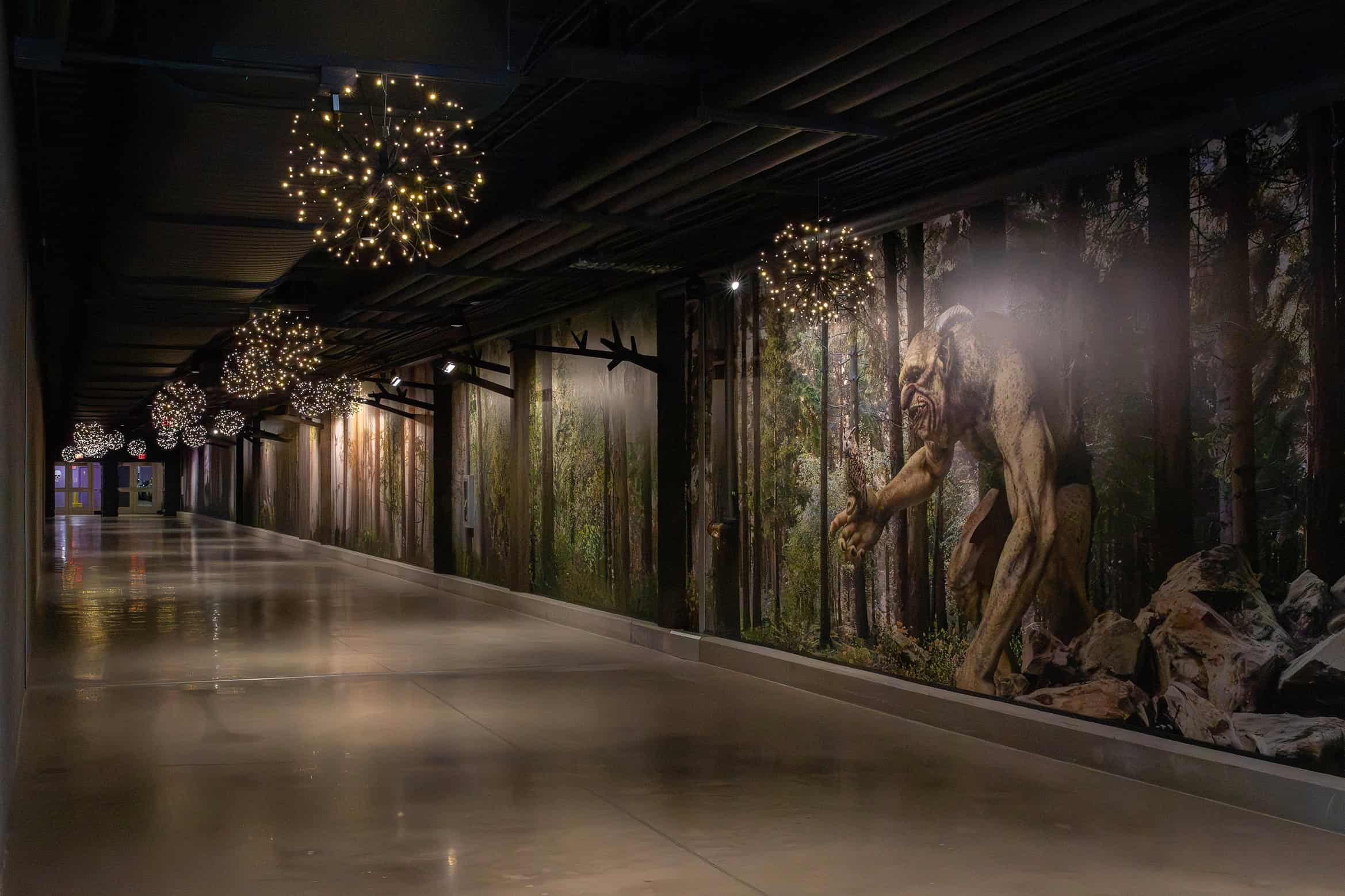Themed environmental graphics for technology campus