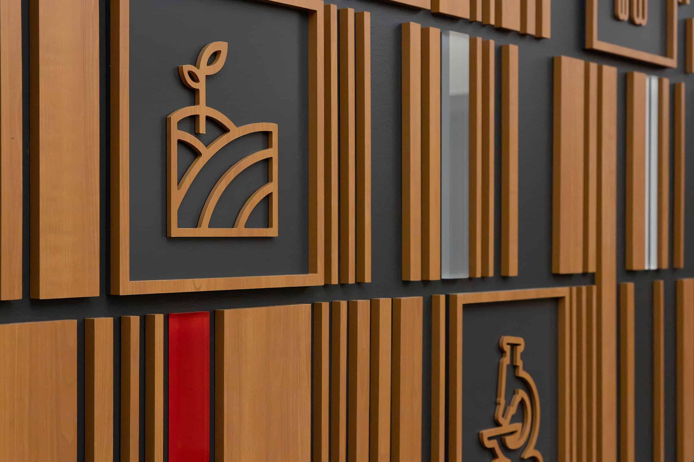 Wood And Acrylic Wisconsin Feature Wall